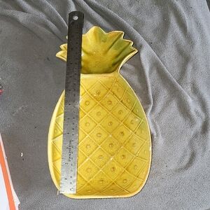 Yellow Pineapple Shaped Ceramic Tray